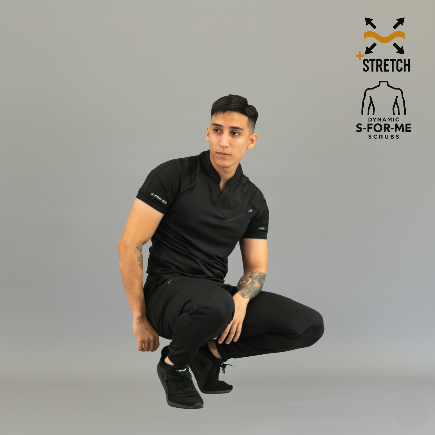 Filipina Quirúrgica Super Stretch Negra Hombre, Scrubs 905
