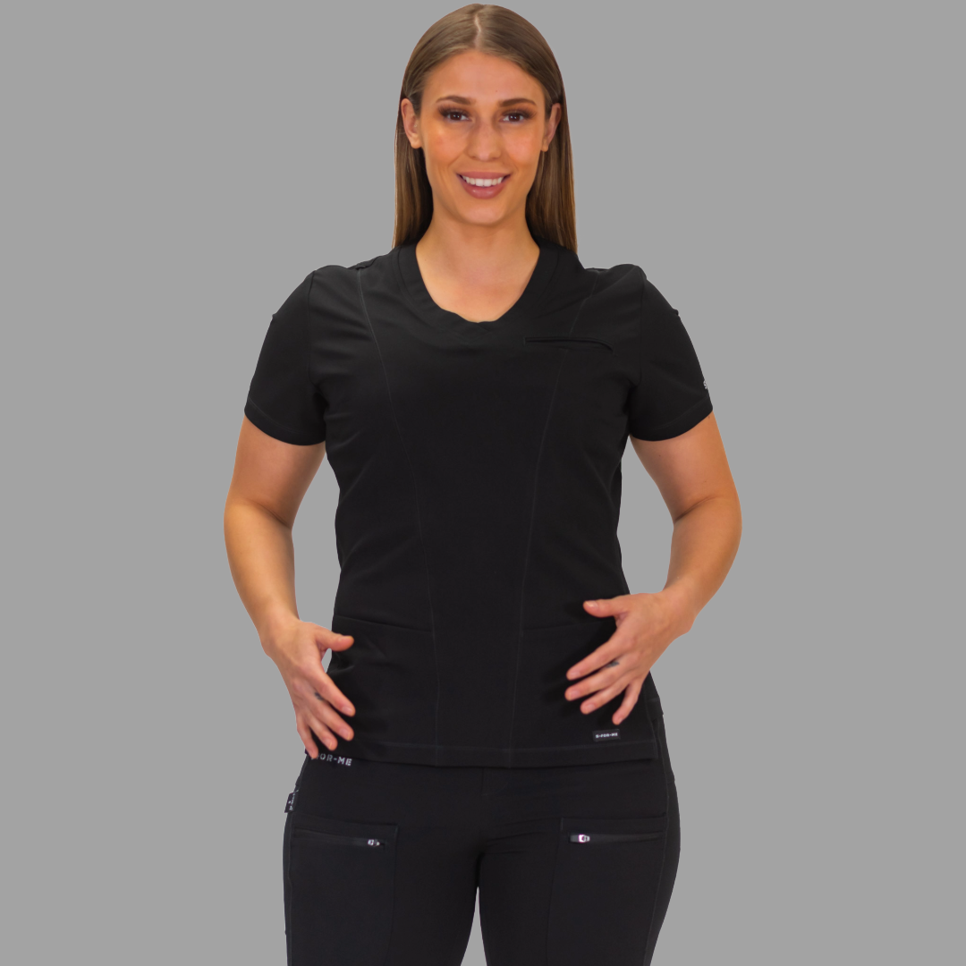 Filipina Quirúrgica Negra Mujer, Scrubs Antifluido Est. 300
