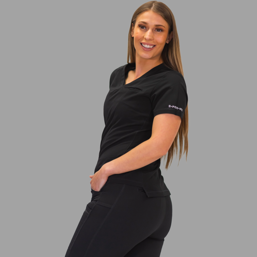 Filipina Quirúrgica Negra Mujer, Scrubs Antifluido Est. 300