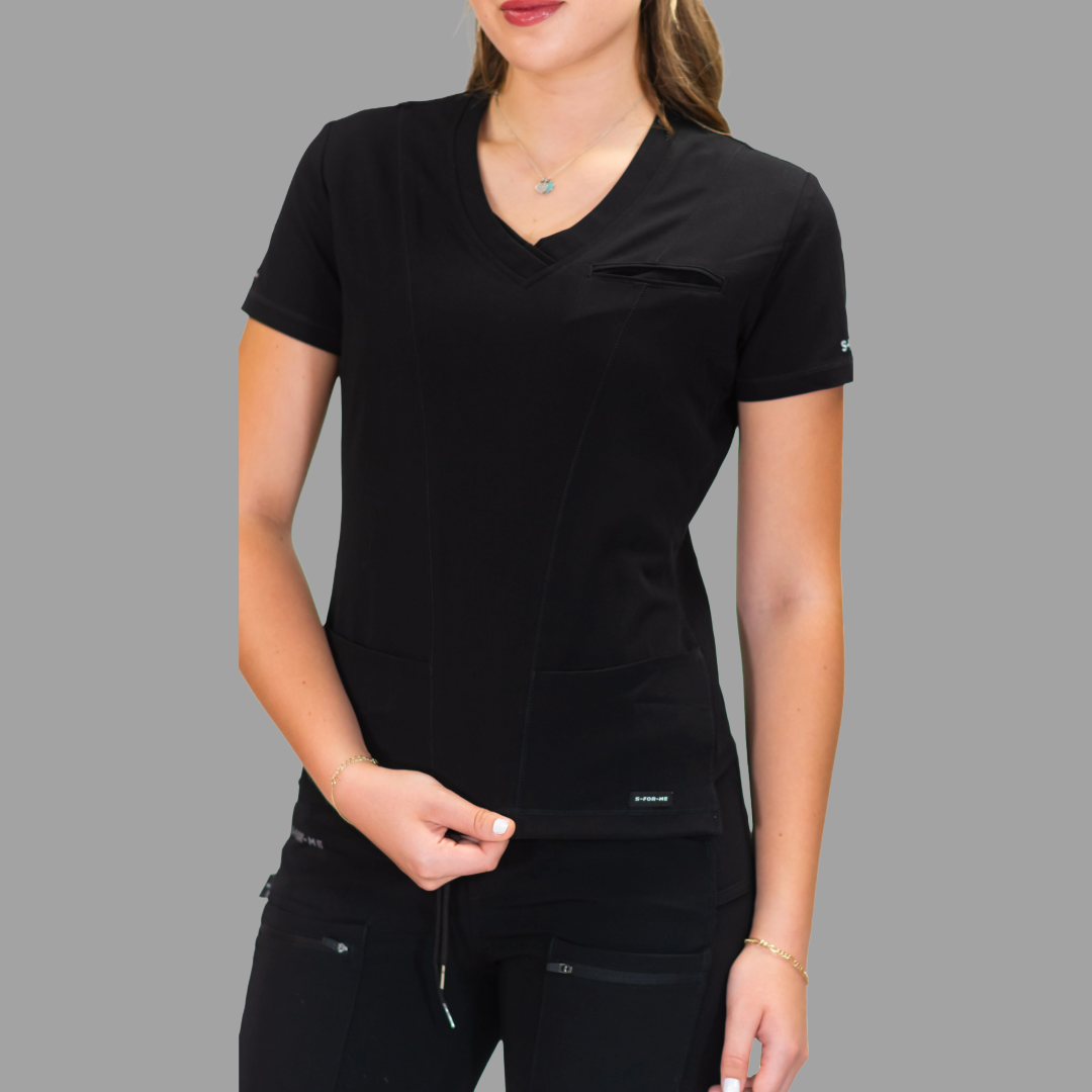 Filipina Quirúrgica Negra Mujer, Scrubs Antifluido Est. 300