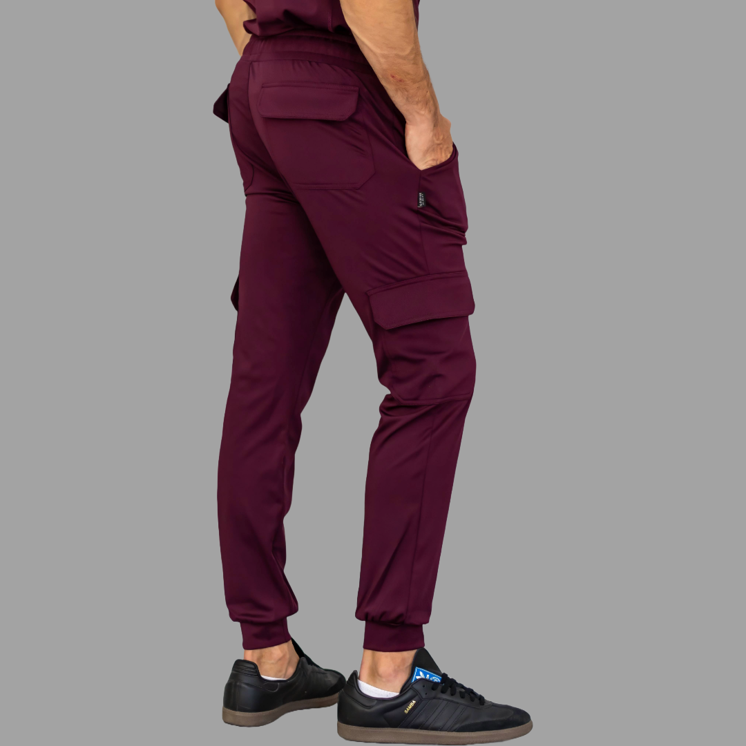 Jogger Quirurgico Hombre Vino Super Stretch, Scrubs 910