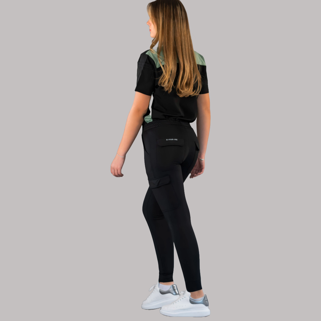 Filipina Quirúrgica Unisex Negra/Green Bay, Scrubs 520