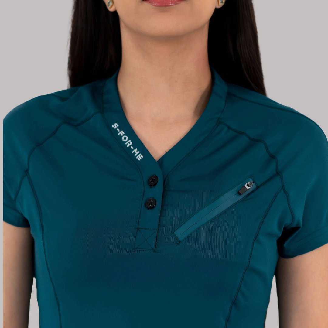 Filipina Quirúrgica Super Stretch Azul Caribe Mujer, Scrubs 905