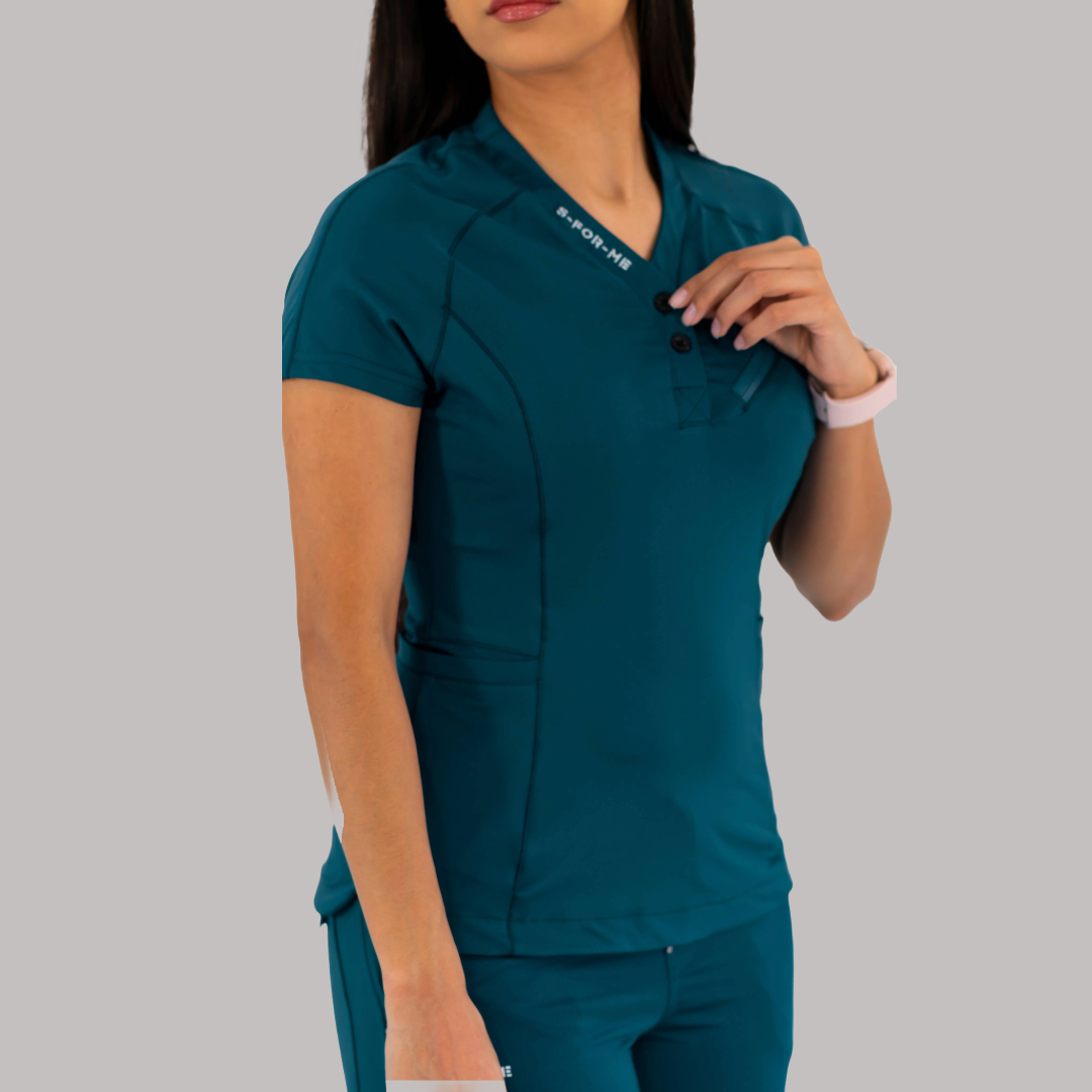 Filipina Quirúrgica Super Stretch Azul Caribe Mujer, Scrubs 905