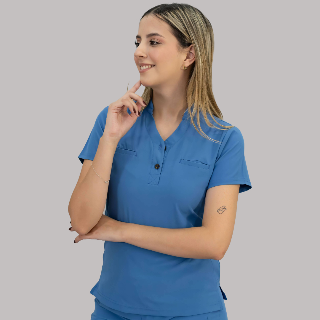 Filipina Quirúrgica Azul Plumbago, Scrubs 520