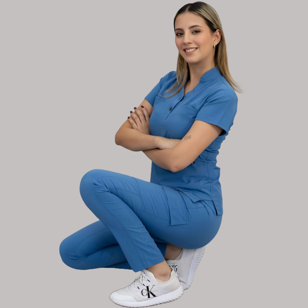 Filipina Quirúrgica Azul Plumbago, Scrubs 520