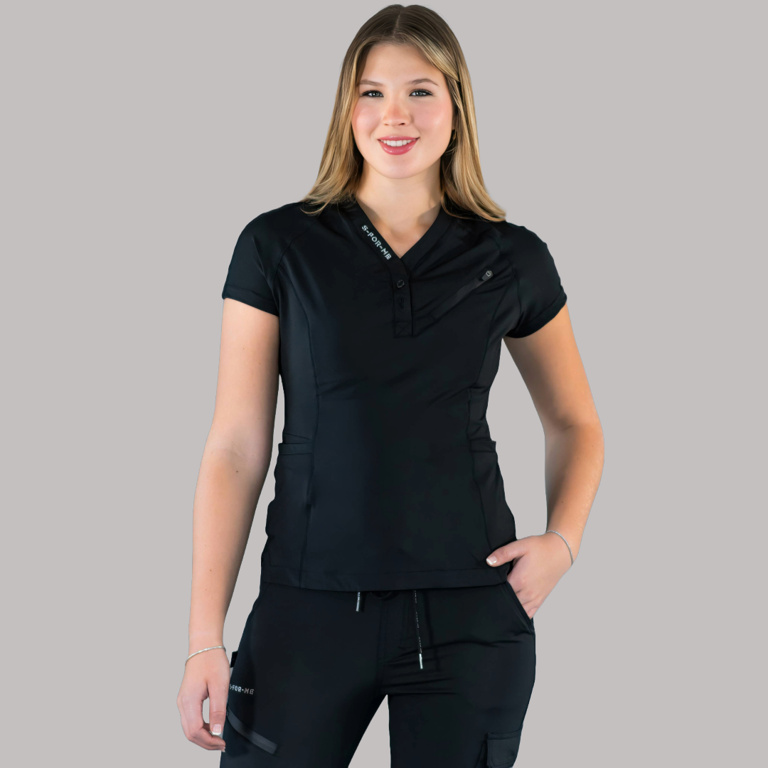 Women's scrub top 905 Black