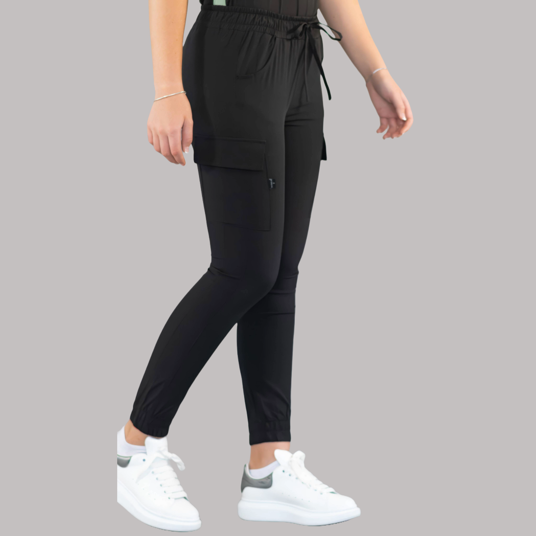 Jogger Quirúrgico Skinny, Negro Mujer, Scrubs 520