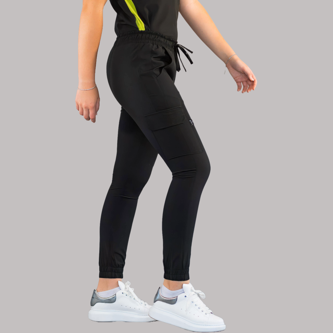Jogger Quirúrgico Skinny, Negro Mujer, Scrubs 520