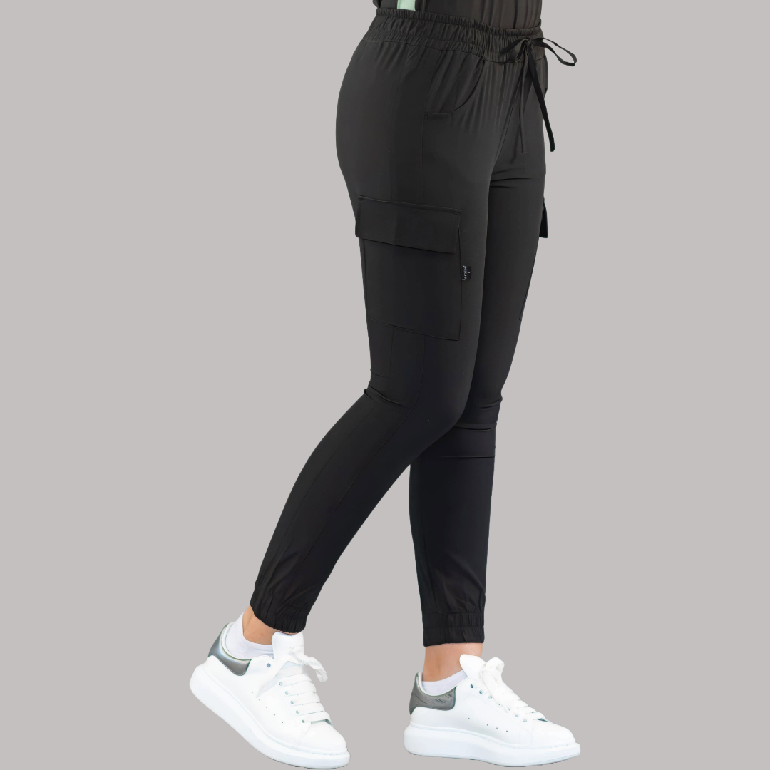 Jogger Quirúrgico Skinny, Negro Mujer, Scrubs 520