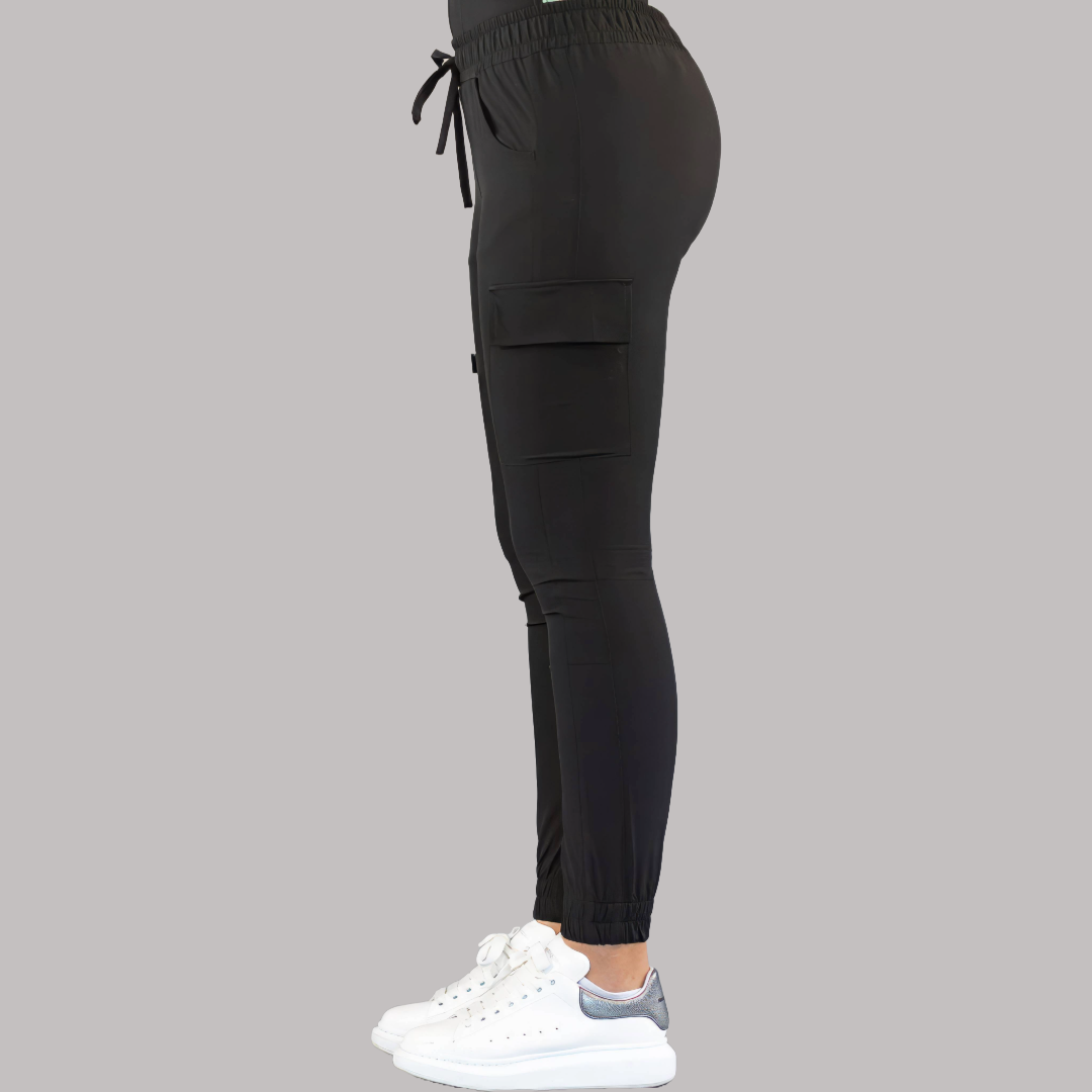 Jogger Quirúrgico Skinny, Negro Mujer, Scrubs 520