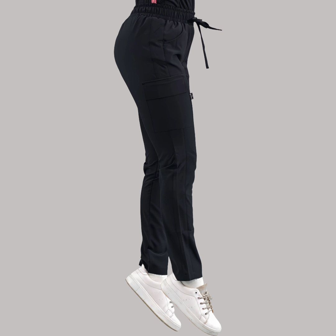 Pantalón Quirúrgico Skinny, Negro F.W Mujer, Scrubs 520