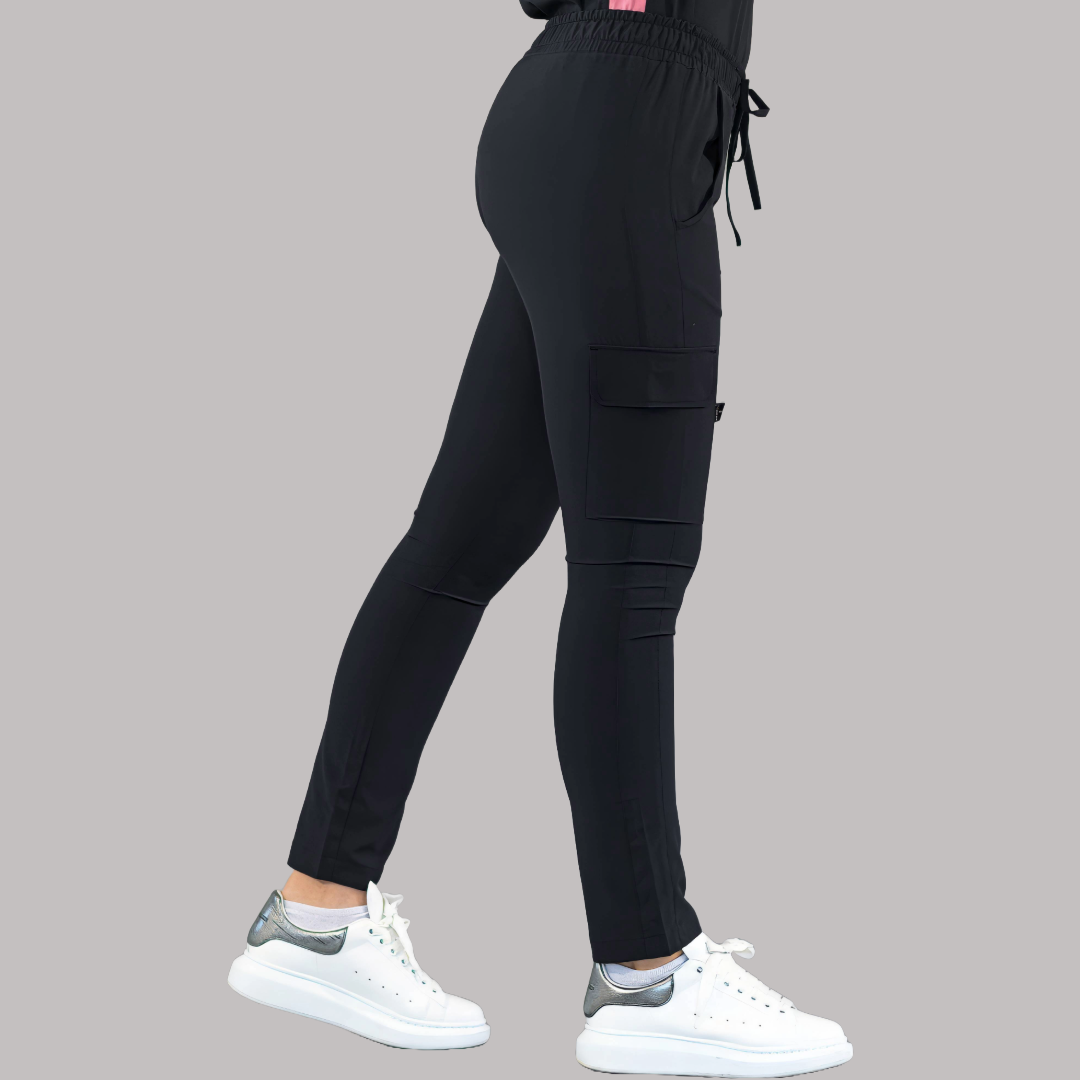 Pantalón Quirúrgico Skinny, Negro F.W Mujer, Scrubs 520