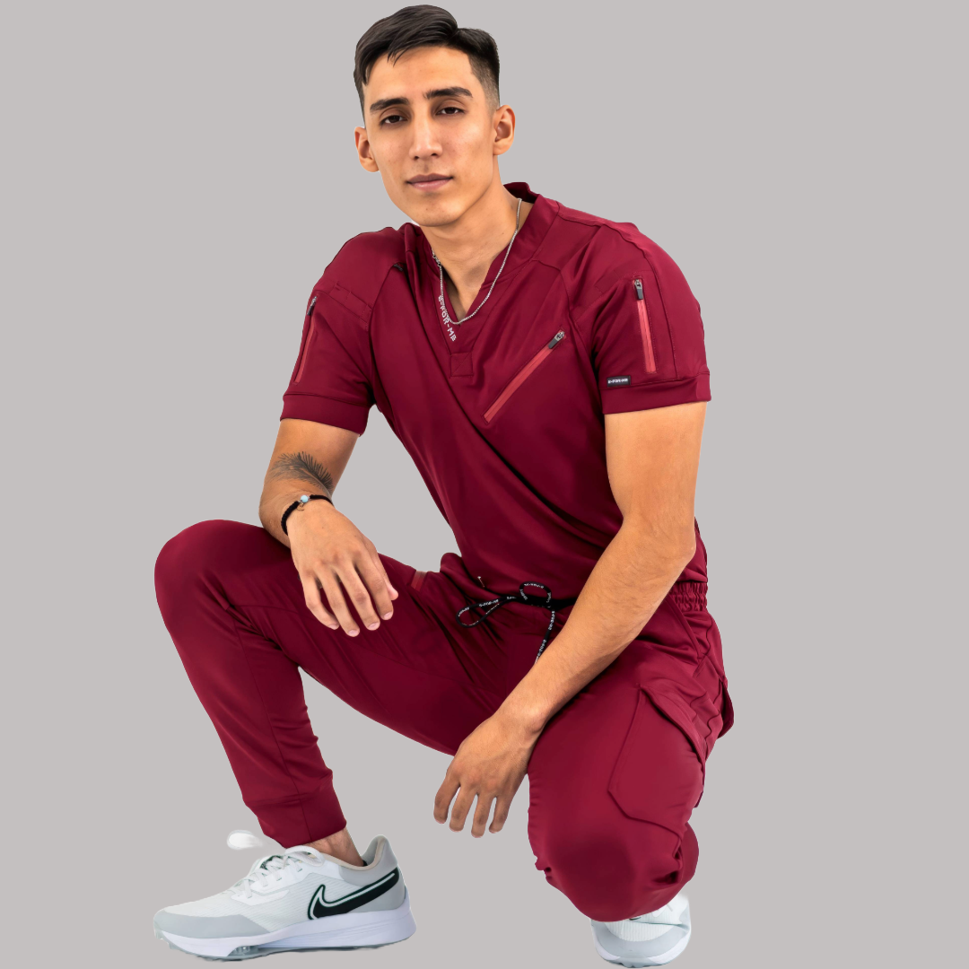 Filipina Quirúrgica Super Stretch Vino Hombre, Scrubs 905