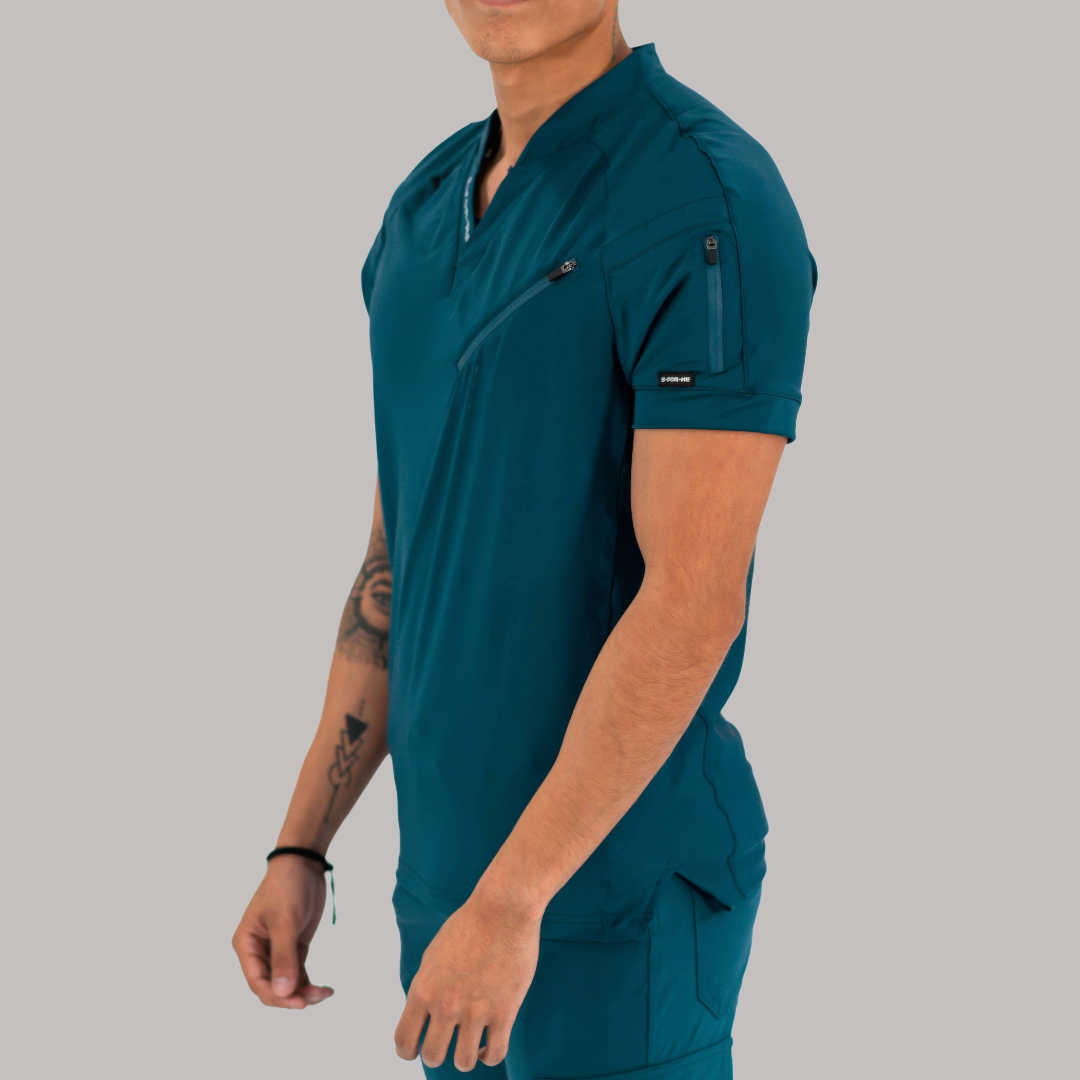 Filipina Quirúrgica Super Stretch Azul Caribe Hombre, Scrubs 905