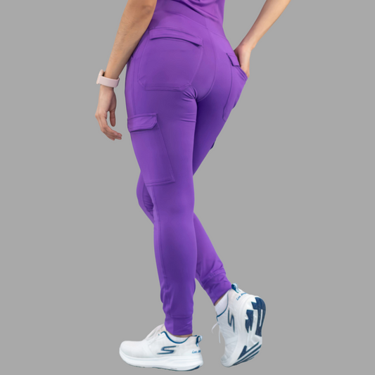 Jogger Quirúrgico Mujer Morado, Super Stretch, Scrubs 901