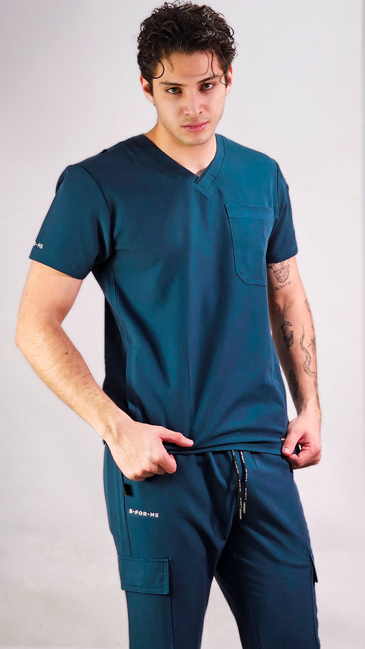Filipina Antifluido Hombre 301 Azul Caribe/costado Super Stretch