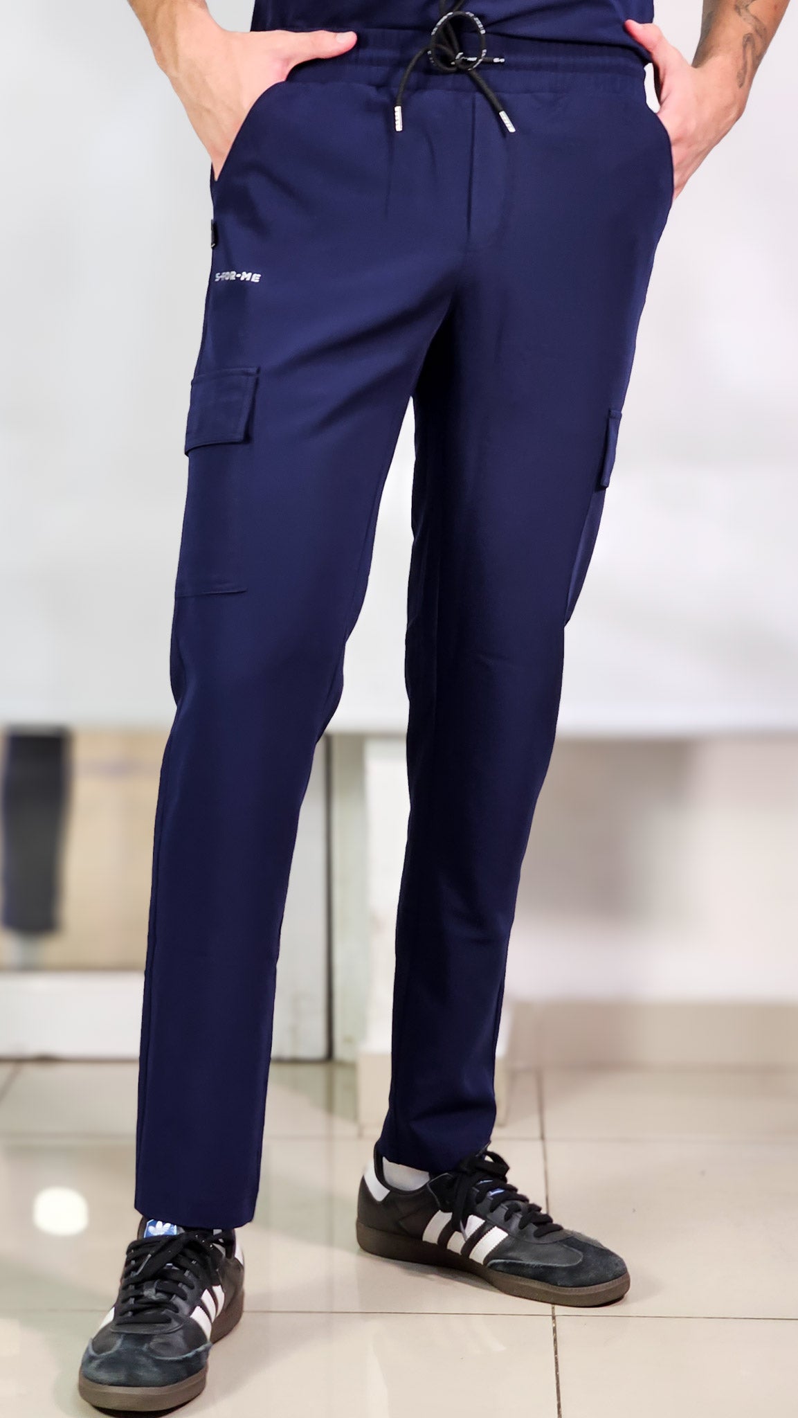 Pantalon Antifluido Hombre 300 Azul Marino