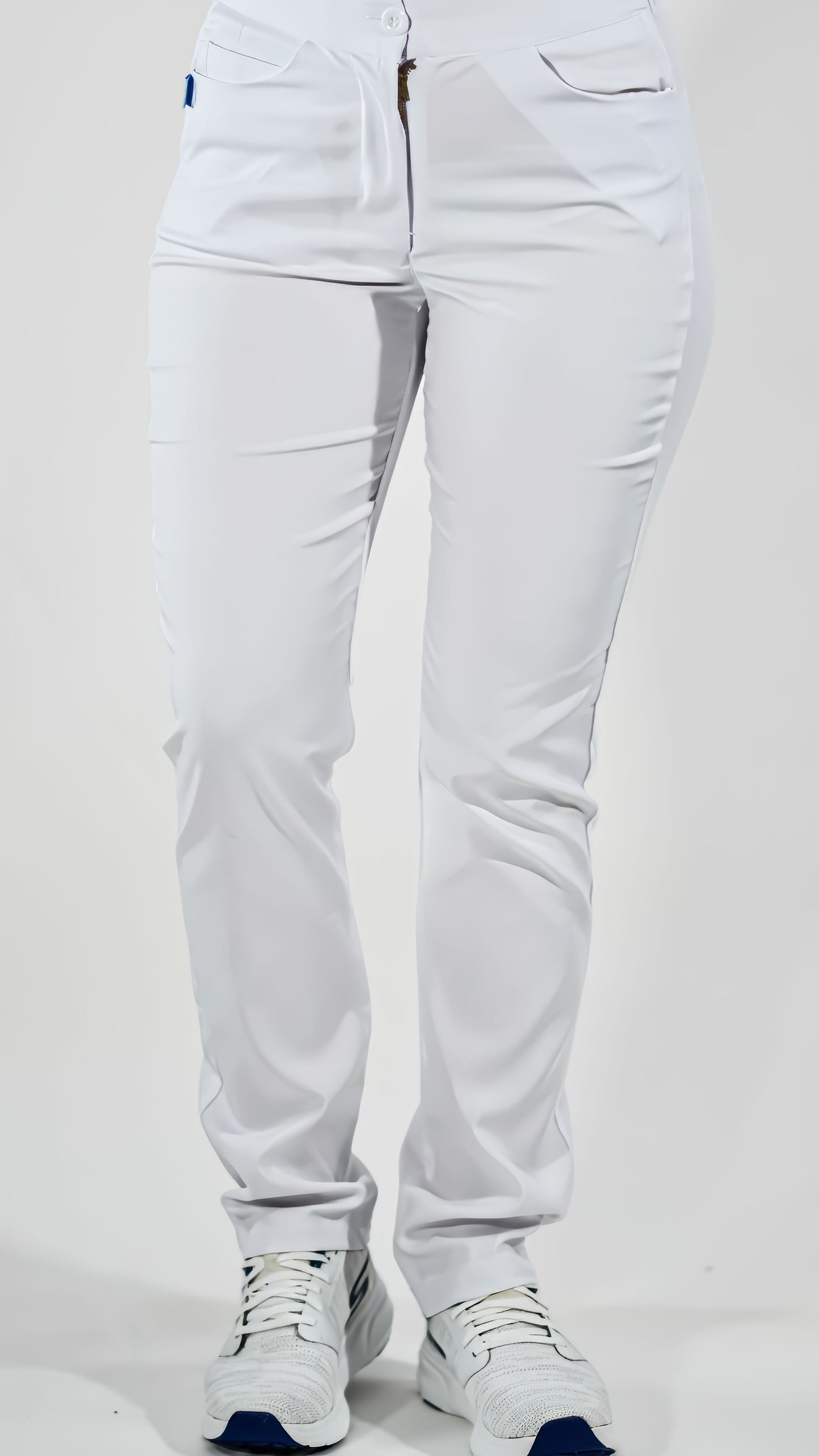 Pantalón Stretch Pure White Pretina/Elástico Mujer Antifluido