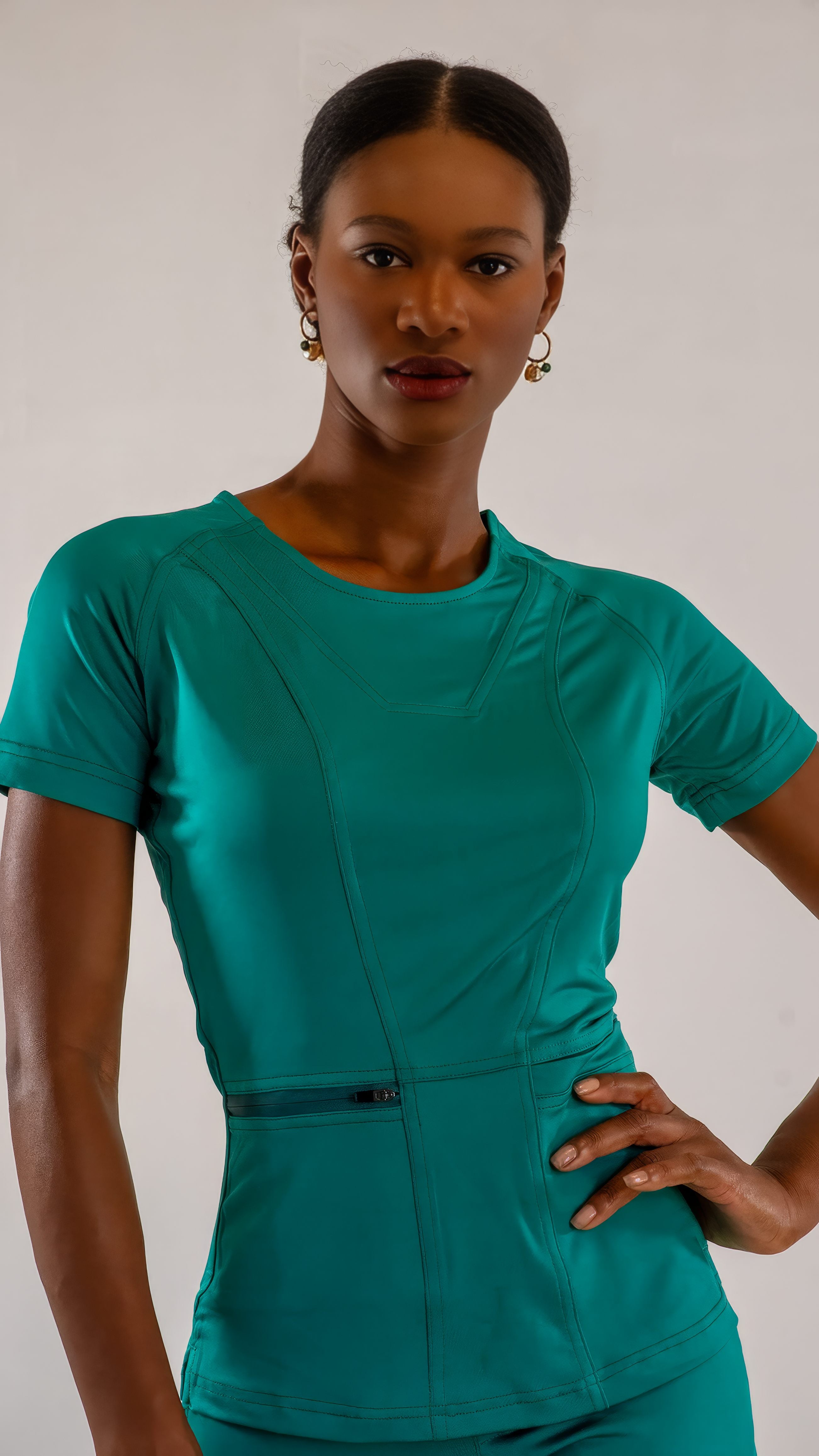 Filipina Quirurgica, Mujer Verde Esmeralda Super Stretch, Scrubs 901