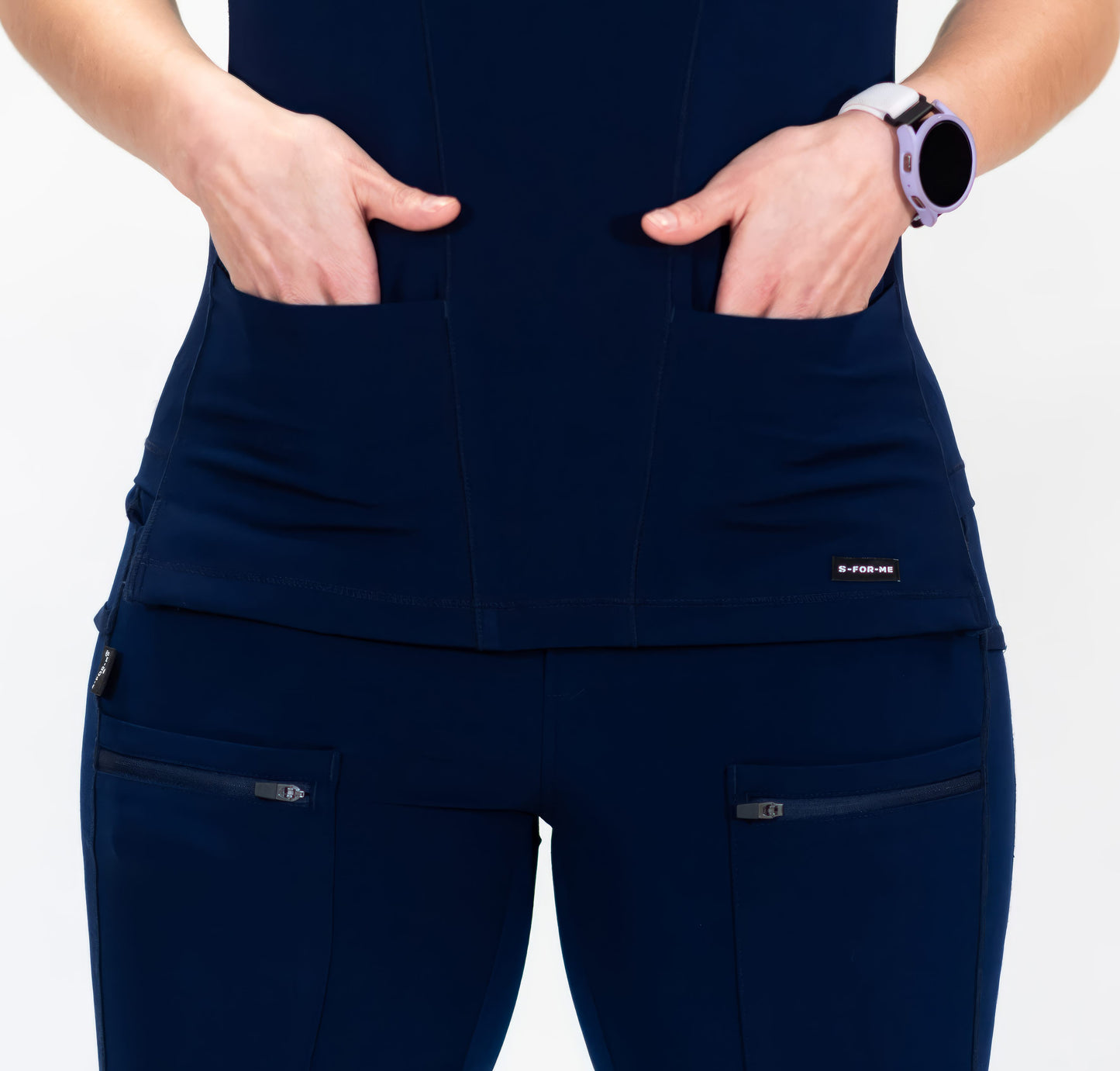 Jogger Quirúrgico Azul Marino Mujer, Scrubs Antifluido Est. 300