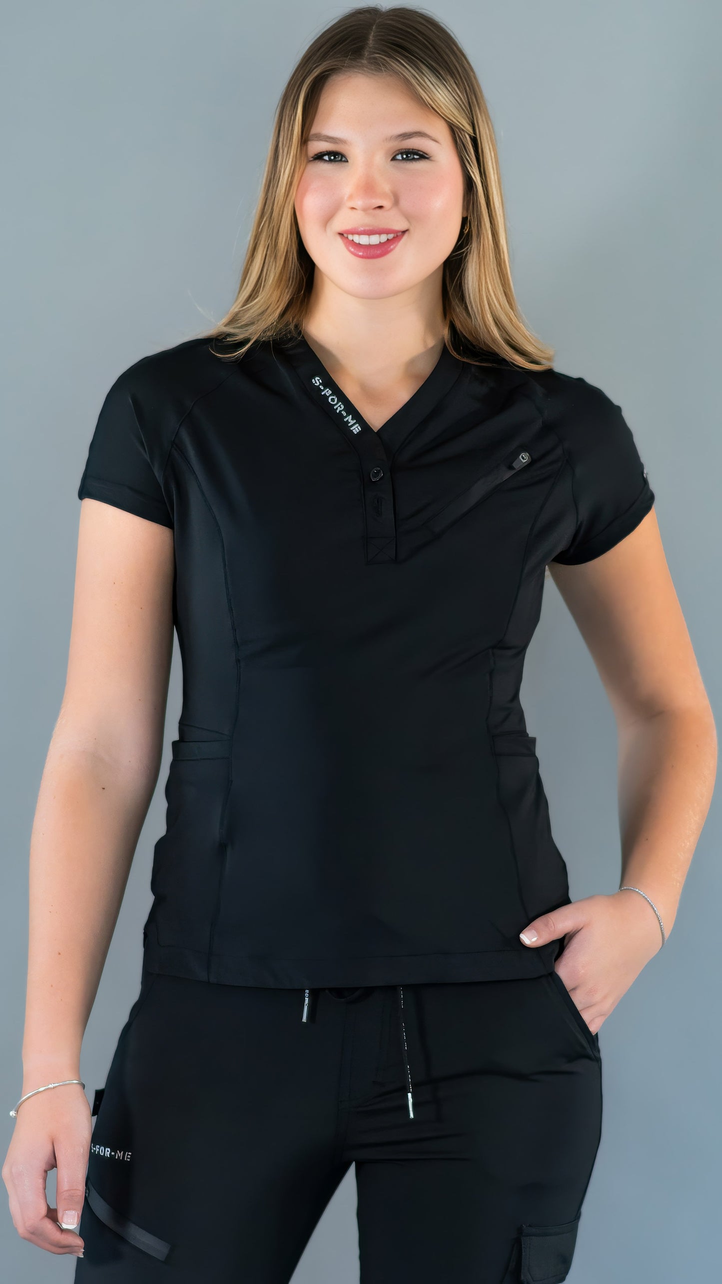 Filipina Quirúrgica Super Stretch Negro Mujer, Scrubs 905