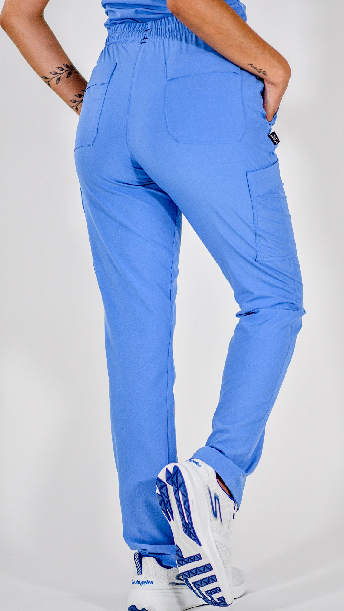 Pantalon Quirurgico 6 Bolsas Azul Plumbago F.W Mujer