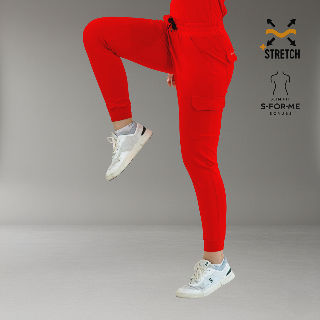 Jogger Quirúrgico Mujer Super Stretch Rojo, Scrubs 905