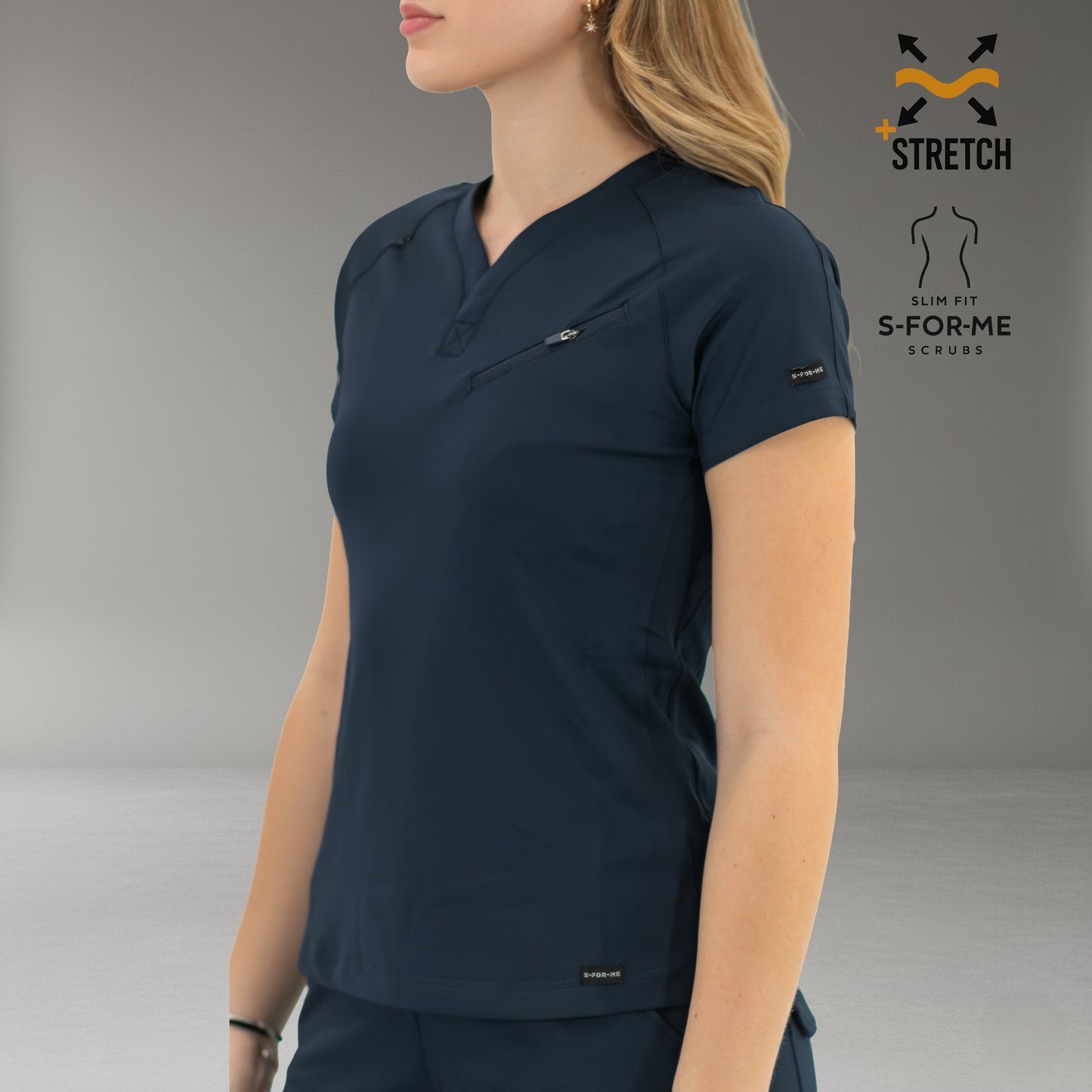 scrubs azul marino mujer super stretch
