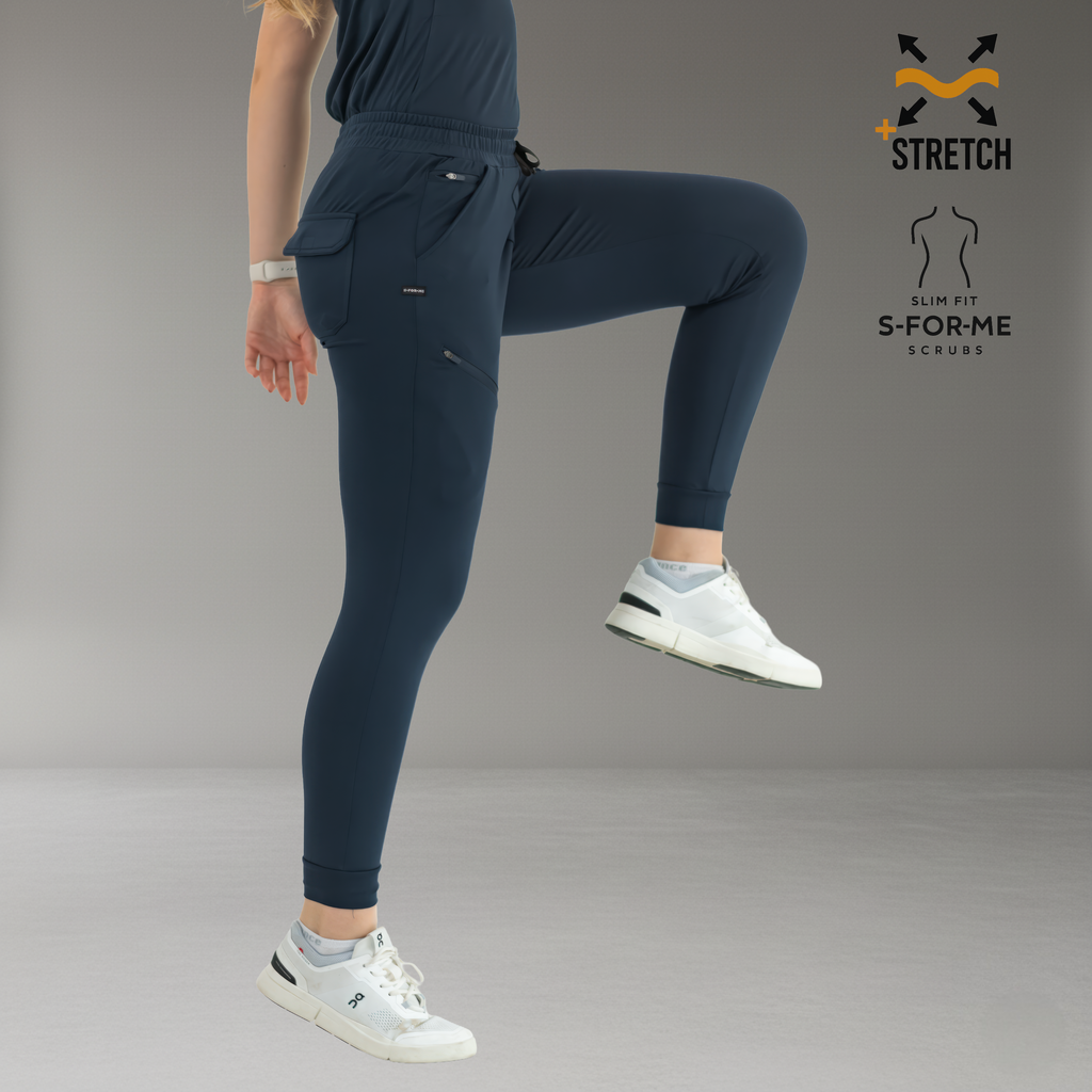 Jogger Quirúrgico Mujer Super Stretch Azul Marino, Scrubs 905
