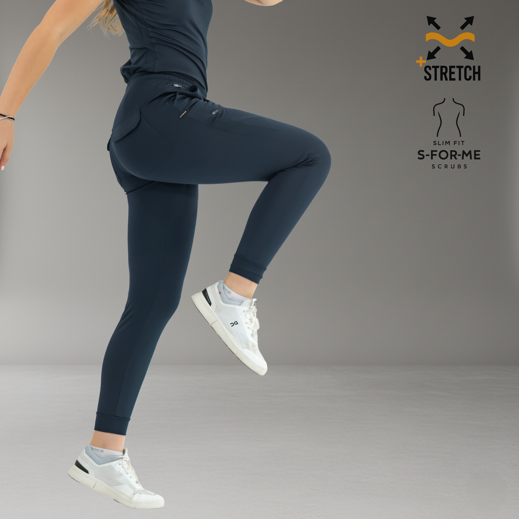 Jogger Quirúrgico Mujer Super Stretch Azul Marino, Scrubs 905