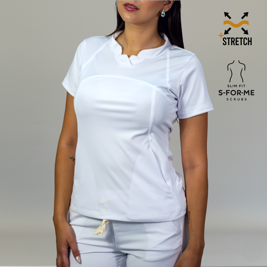 uniforme blanco de enfermeria