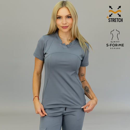 Filipina 910 Quirúrgica Gris Medio Mujer, Super Stretch, Scrubs 910