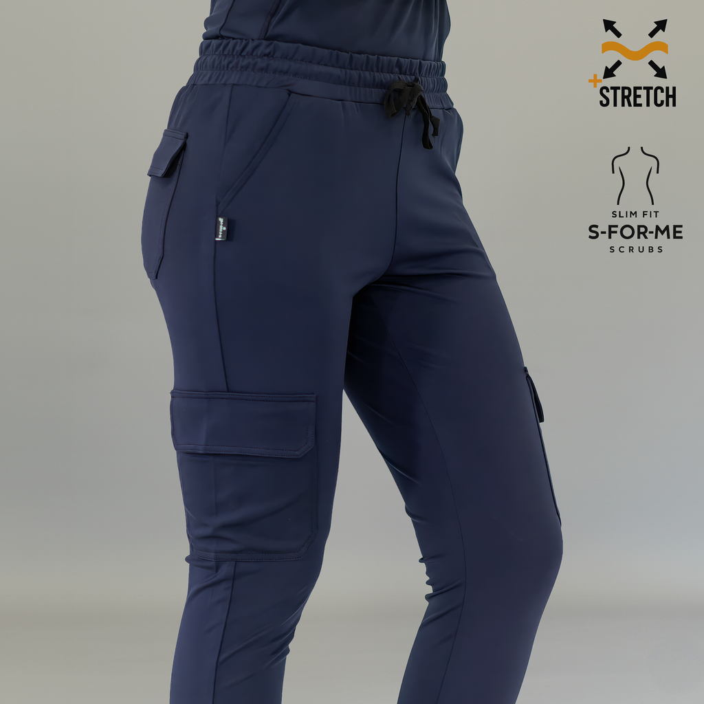 Jogger Quirúrgico 910, Azul Marino Mujer Super Stretch, Scrubs 910