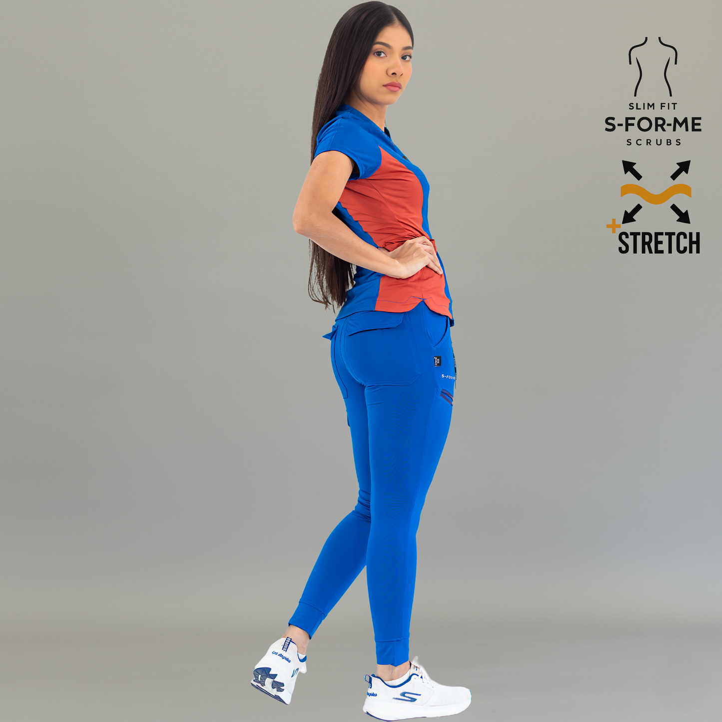 pijama quirurgica mujer azul rey