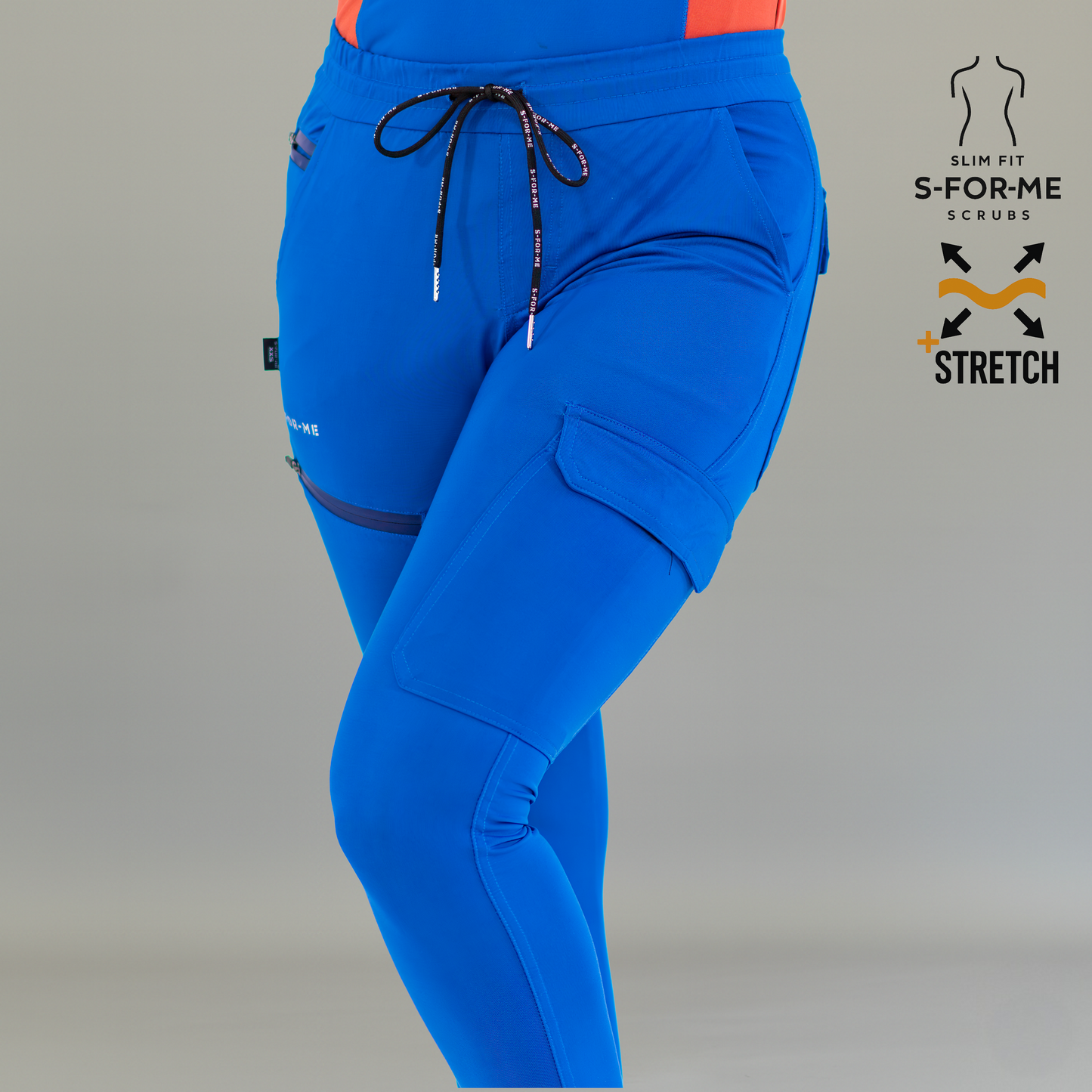 Jogger Quirúrgico Mujer Super Stretch Azul Rey, Scrubs 905
