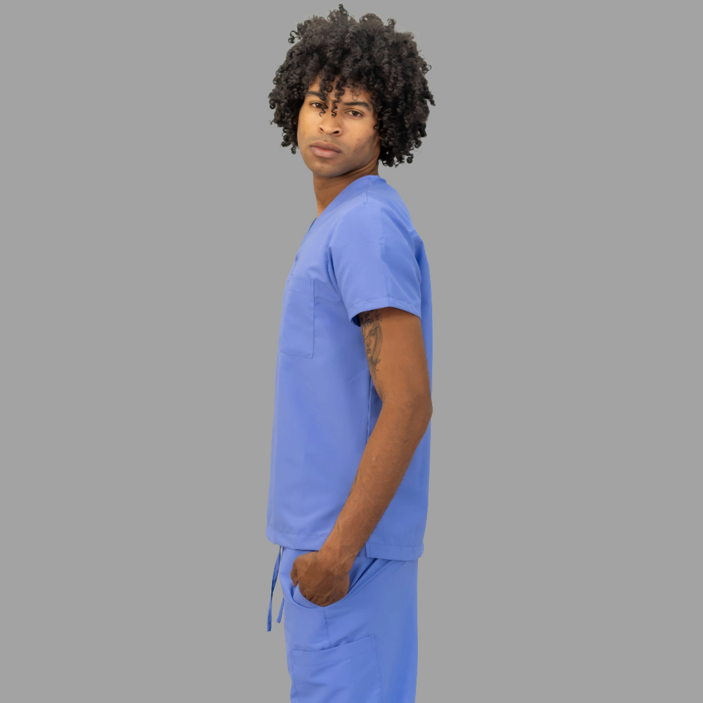 Filipina Quirúrgica 500 Unisex Basic Azul Plumbago Antifluido-cloro resistente Scrubs 500 FW