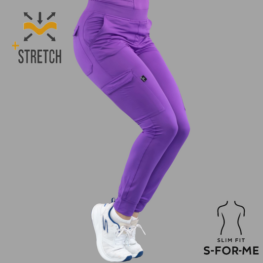Jogger Quirúrgico Mujer Morado, Super Stretch, Scrubs 901