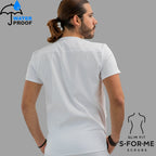 Filipina 501 Hombre Antifluido Alviero Stretch Blanca Cuello V