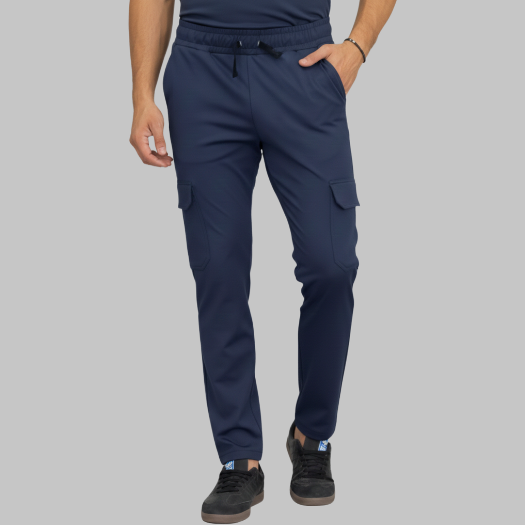 Pantalon Est. 910 Dobladillo Quirúrgico Azul Marino Hombre Super Stretch, Scrubs Est. 910