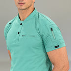 Filipina quirúrgica verde menta para hombre Scrubs 901 Super Stretch, detalle del diseño