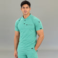Filipina quirúrgica verde menta para hombre Scrubs 901 Super Stretch, vista frontal