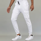 Jogger médico blanco para hombre con corte slim y puño ajustado Scrubs 901