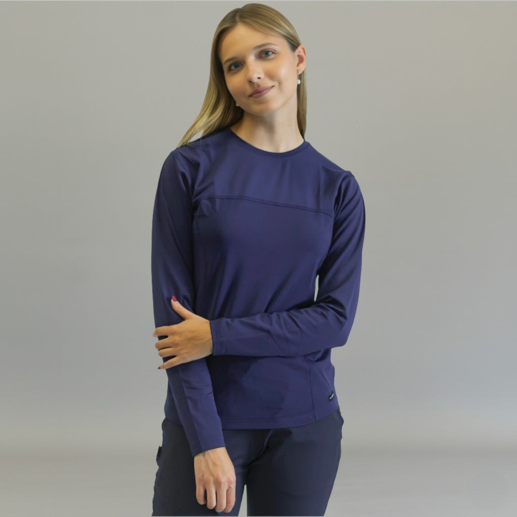Blusa Interior Mujer Manga Larga | Azul Marino Súper Stretch — imagen principal del producto