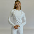 blusa under scrub blanco mujer manga larga frente sandel medica