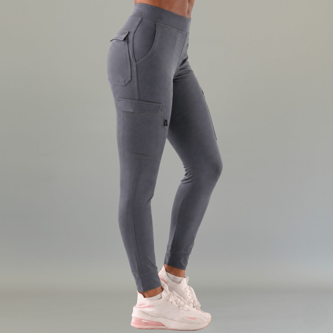 Jogger Super Stretch Mujer Gris Oxford, Scrubs 901