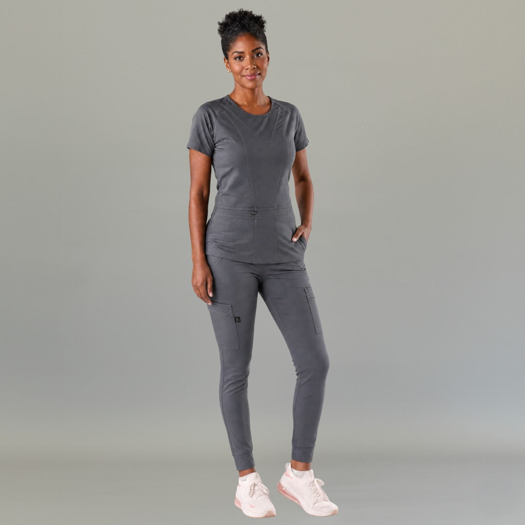 Jogger Super Stretch Mujer Gris Oxford, Scrubs 901