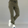 Women’s 930 Olive Green Super Stretch jogger scrub pants front view