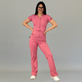 Vista frontal del jumpsuit quirúrgico mujer 945 Palo de Rosa Super Stretch