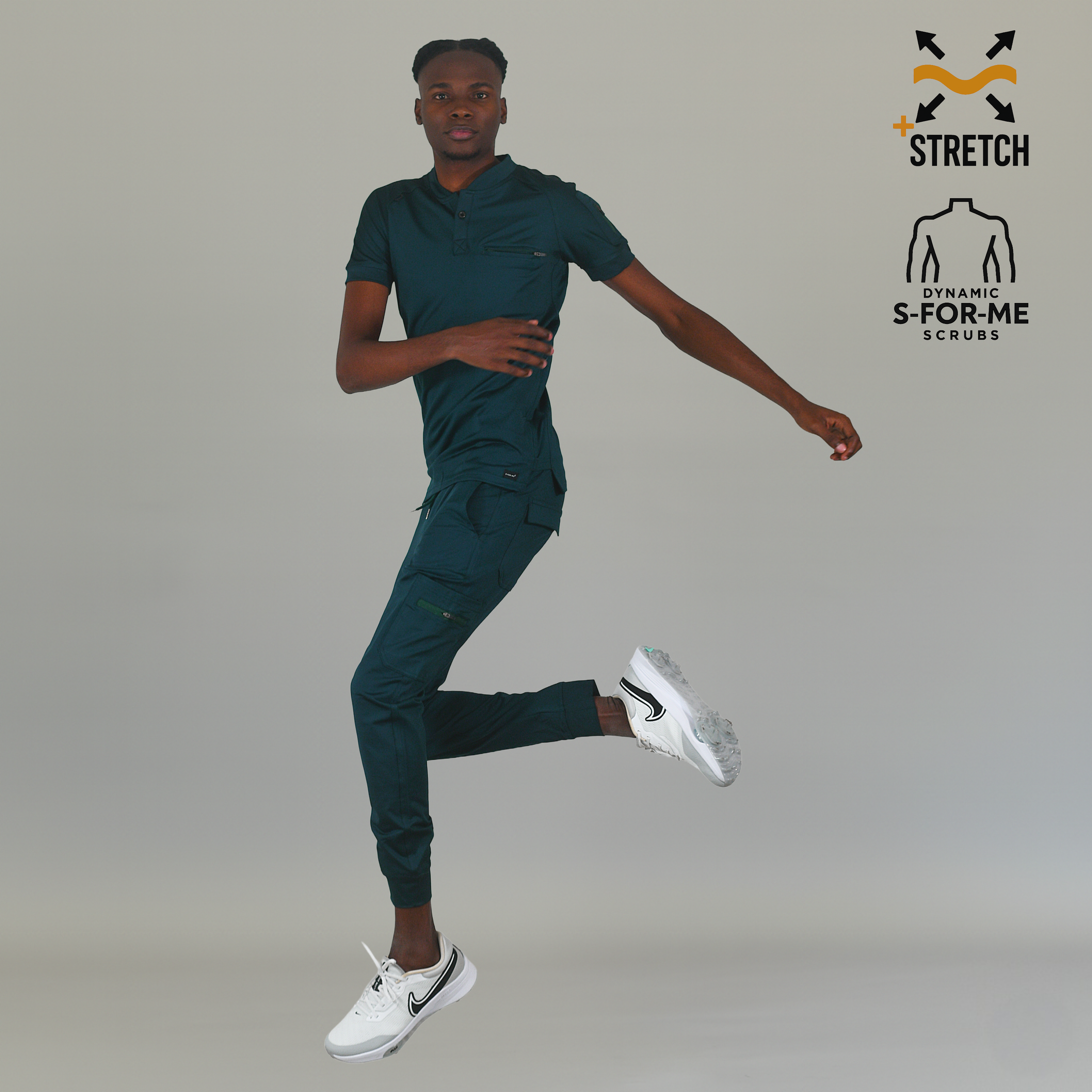 Jogger Quirurgico Hombre 901 Verde Botella Super Stretch